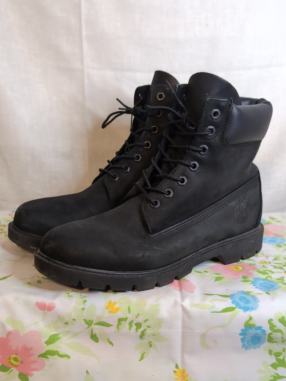 Timberland Black 6-Inch Waterproof Boots mens 9.5